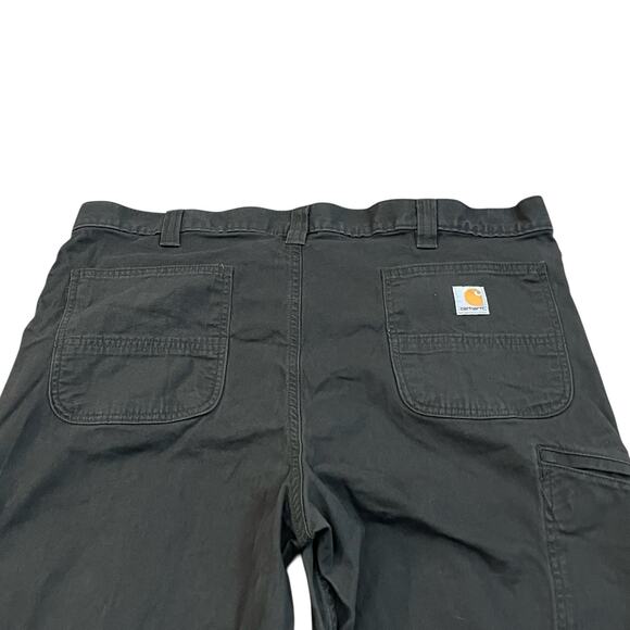 Carhartt Mens Relaxed Straight Rigby Dungaree Pants 40x30 Gravel Gray Workwear - Picture 5 of 10